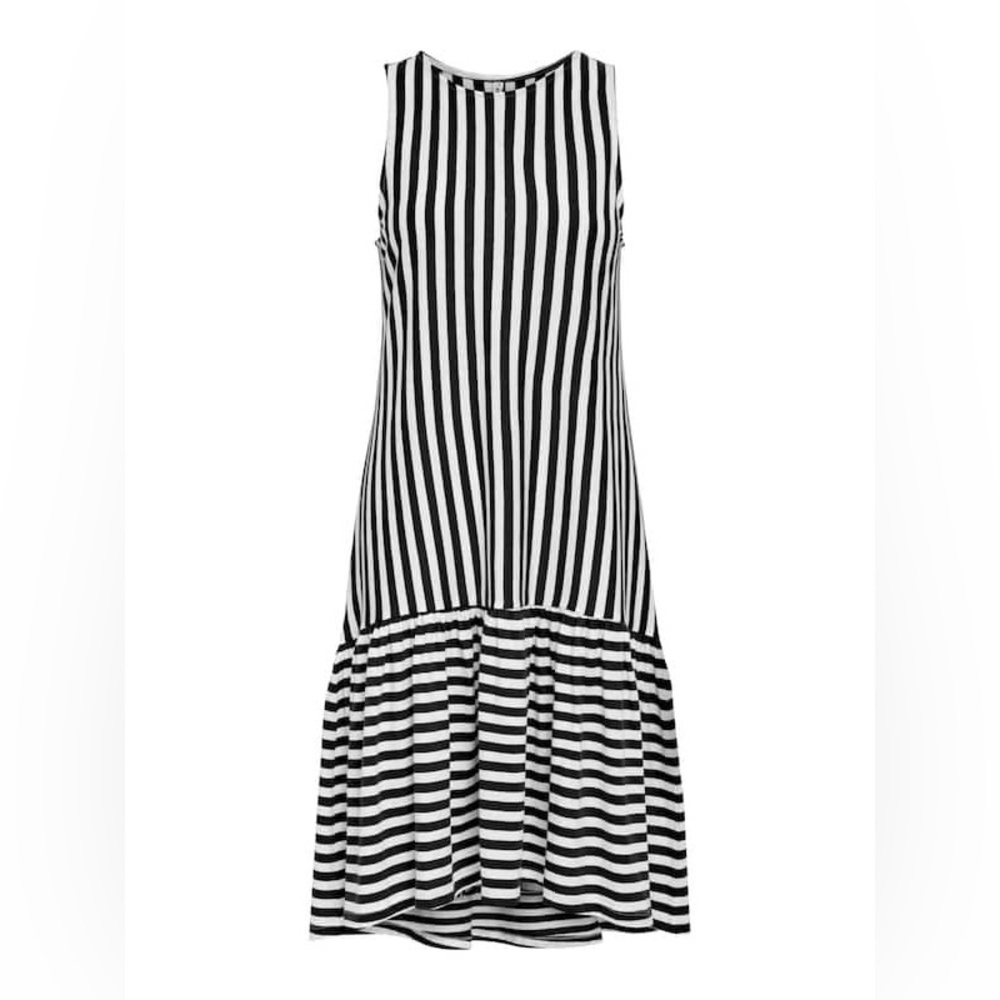 ONLY, Black and White Striped Dress, Size XS